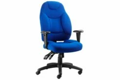 Ankara High Back Fabric Operator Chair (Blue)