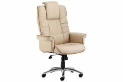 Preto Cream Leather Faced Executive Chair