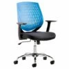 Rosina Blue Fabric Medium Back Operator Chair