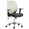 Rosina White Fabric Medium Back Operator Chair