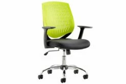 Rosina Green Fabric Medium Back Operator Chair
