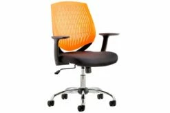 Rosina Orange Fabric Medium Back Operator Chair