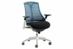 Warp White Frame Blue High Mesh Back Operator Chair