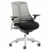 Warp White Frame Grey High Mesh Back Operator Chair