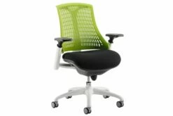 Warp White Frame Green High Mesh Back Operator Chair