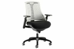 Warp Black Frame White High Mesh Back Operator Chair