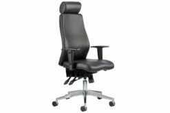 Brechin 24 Hour High Back Leather Faced Executive Chair With Headrest
