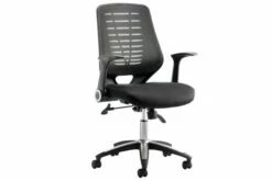 Baton Black High Mesh Back Operator Chair With AirHigh Mesh Seat