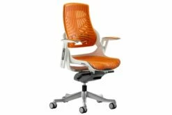 Zephyr High Back Orange Elastomer Operator Chair