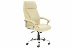 Penza High Back Executive Cream Leather Chair