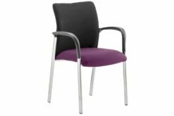 Guild Stacking Armchair With Black Fabric Back