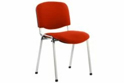 ISO Chrome Frame Stacking Conference Chair (Tabasco Red)