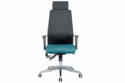 Brechin High Back Fabric Operator Chair Black Back With Headrest
