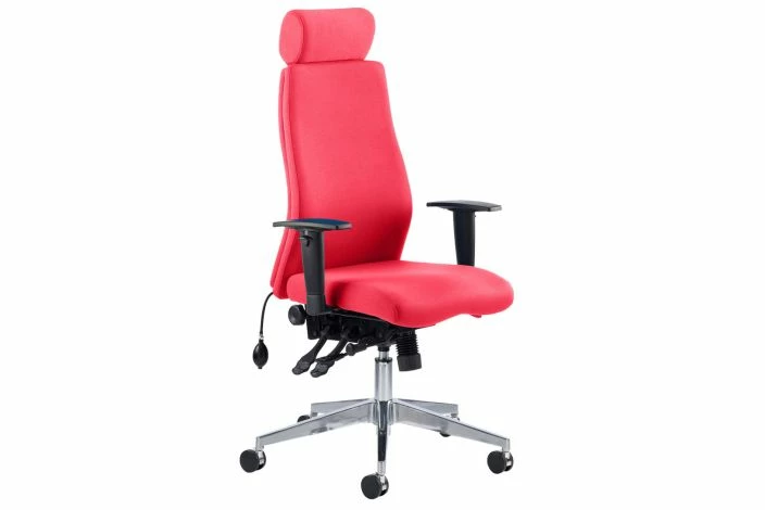 Brechin High Back Fabric Operator Chair With Headrest - Image 2