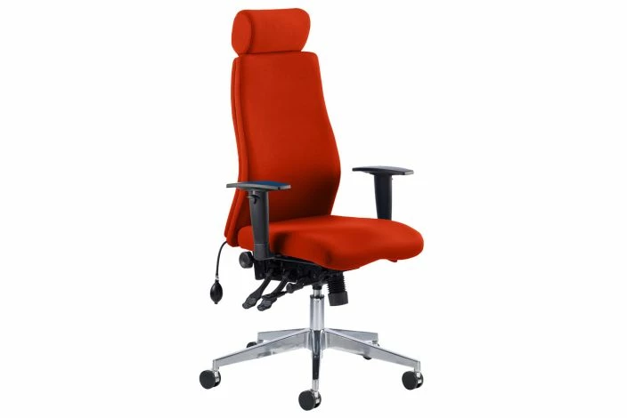 Brechin High Back Fabric Operator Chair With Headrest - Image 5