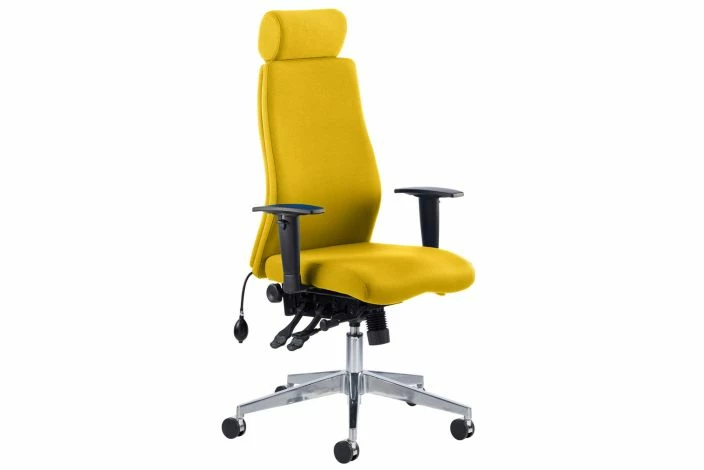 Brechin High Back Fabric Operator Chair With Headrest