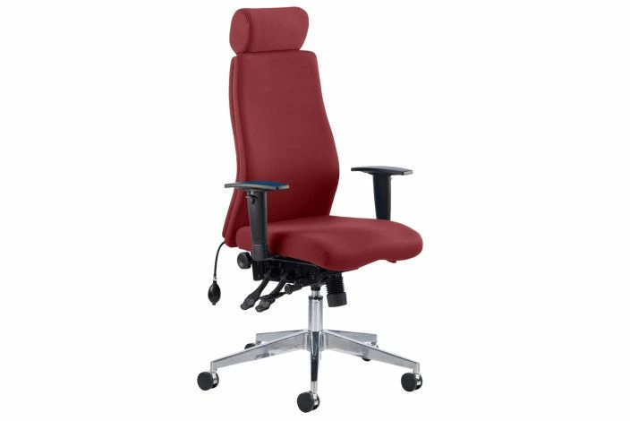 Brechin High Back Fabric Operator Chair With Headrest - Image 3