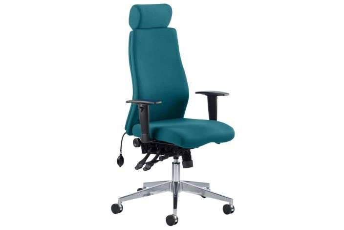 Brechin High Back Fabric Operator Chair With Headrest - Image 4