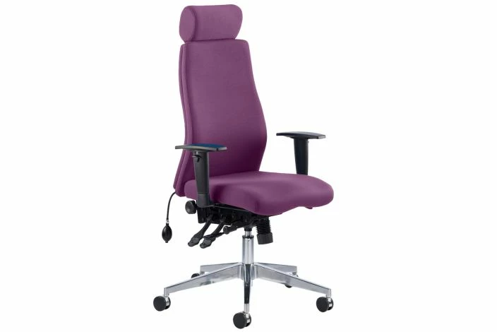 Brechin High Back Fabric Operator Chair With Headrest - Image 6
