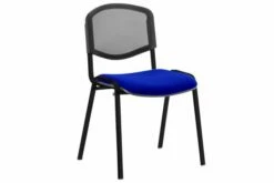 ISO Black Frame Mesh Back Stacking Conference Chair (Stevia Blue)