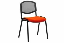 ISO Black Frame Mesh Back Stacking Conference Chair (Tabasco Red)
