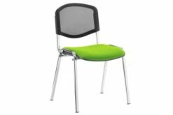 ISO Chrome Frame Mesh Back Stacking Conference Chair (Myrrh Green)