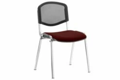 ISO Chrome Frame Mesh Back Stacking Conference Chair (Ginseng Chilli)