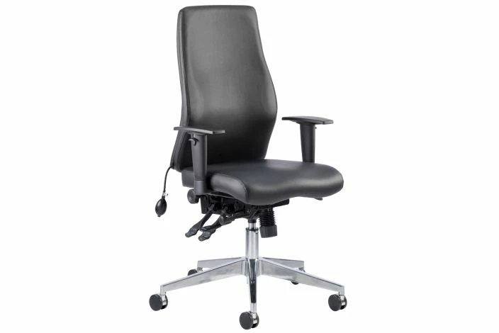 Brechin 24 Hour High Back Leather Faced Executive Chair