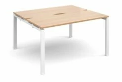 Prime Back To Back Narrow Starter Bench Desk (White Legs)