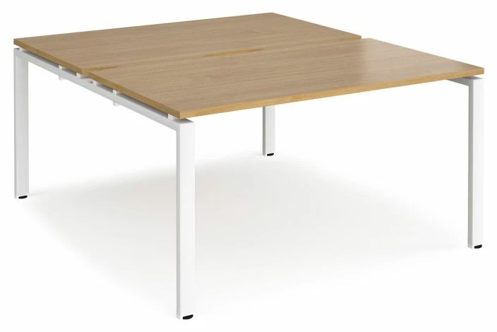 Prime Back To Back Starter Bench Desk (White Legs) - Image 4