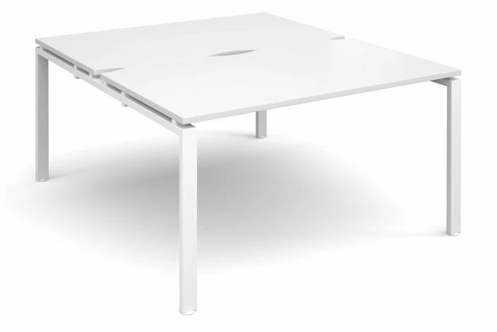 Prime Back To Back Starter Bench Desk (White Legs) - Image 6