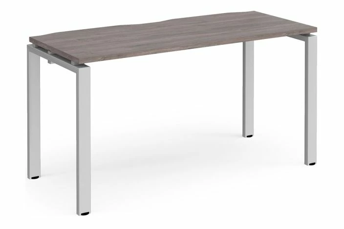Prime Single Bench Narrow Desk (Silver Legs) - Image 4