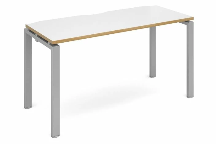 Prime Single Bench Narrow Desk (Silver Legs) - Image 6