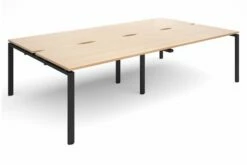 Prime Back To Back Double Bench Desk (Black Legs)
