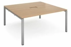Prime Power Ready Square Boardroom Table (Silver Frame)
