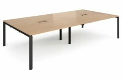 Prime Power Ready Rectangular Boardroom Table (Black Frame)
