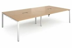 Prime Power Ready Rectangular Boardroom Table (White Frame)