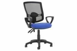 Lunar Plus 2 Lever Deluxe Mesh High Back Operator Chair (Fixed Arms)