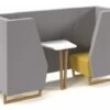 Niche High Back 2 Seater Meeting Pod With Wooden Sled Frame