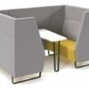 Niche High Back 4 Seater Meeting Pod With Black Sled Frame