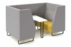 Niche High Back 4 Seater Meeting Pod With Black Sled Frame