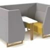 Niche High Back 4 Seater Meeting Pod With Wooden Sled Frame