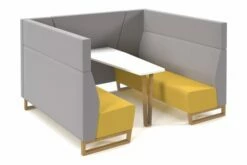 Niche Open High Back 6 Seater Meeting Pod With Wooden Sled Frame