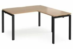 Prime Single Desk With Return (Black Frame)