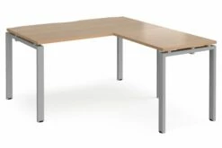 Prime Single Desk With Return (Silver Frame)