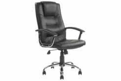Skye High Back Black Leather Faced Executive Chair