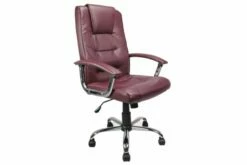 Skye High Back Burgundy Leather Faced Executive Chair