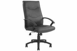 Corbett High Back Leather Faced Executive Chair (Black)