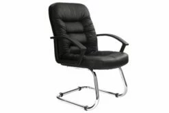 Bartlett Leather Faced Cantilever Chair