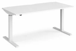 All White Premium Sit & Stand Single Desk